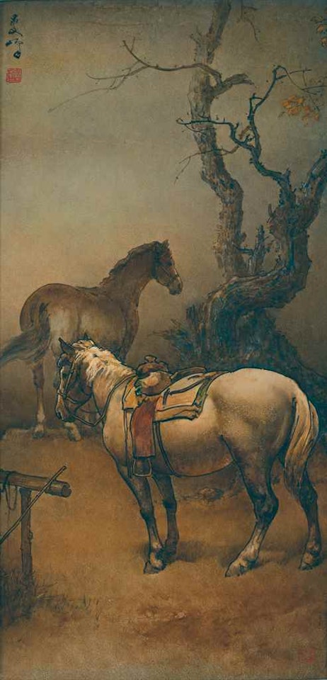 TWIN HORSES by Lee Man Fong