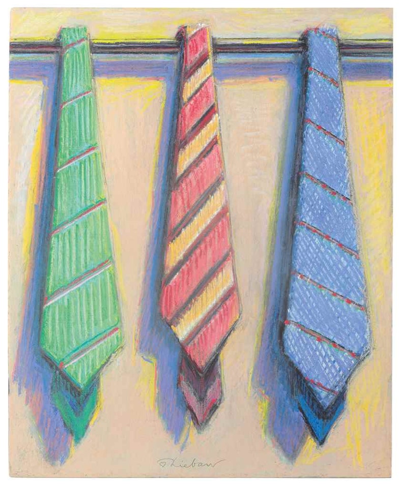 Three Ties by Wayne Thiebaud
