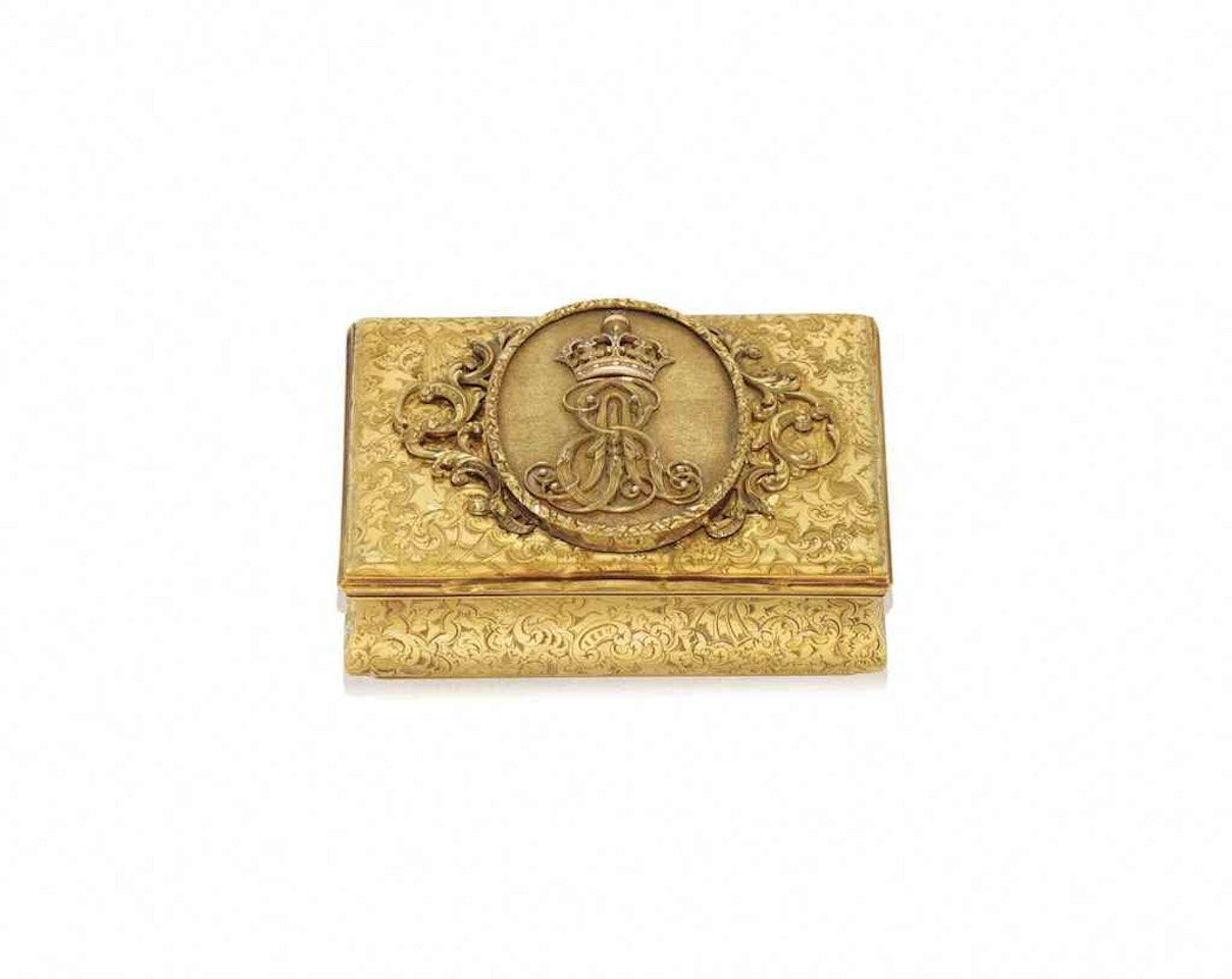 A GERMAN GOLD PRESENTATION SNUFF-BOX by Anonymous