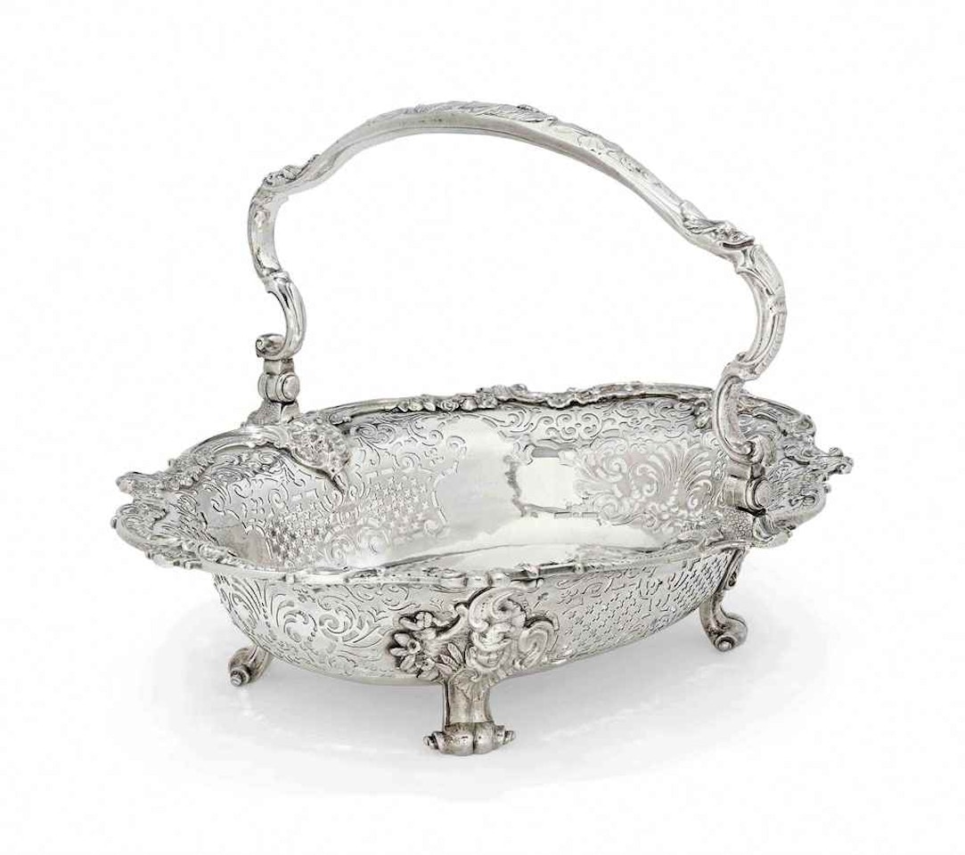 A GEORGE II SILVER BASKET by Anonymous
