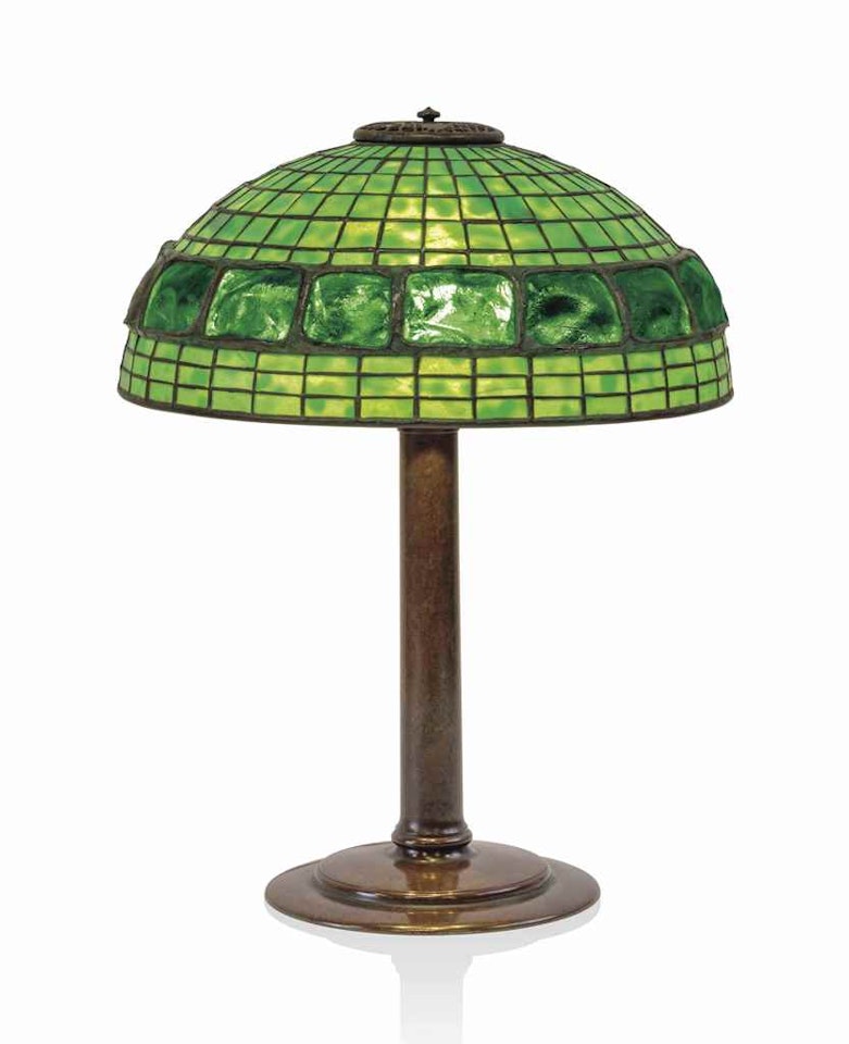 A 'TURTLEBACK TILE' TABLE LAMP by Tiffany Studios