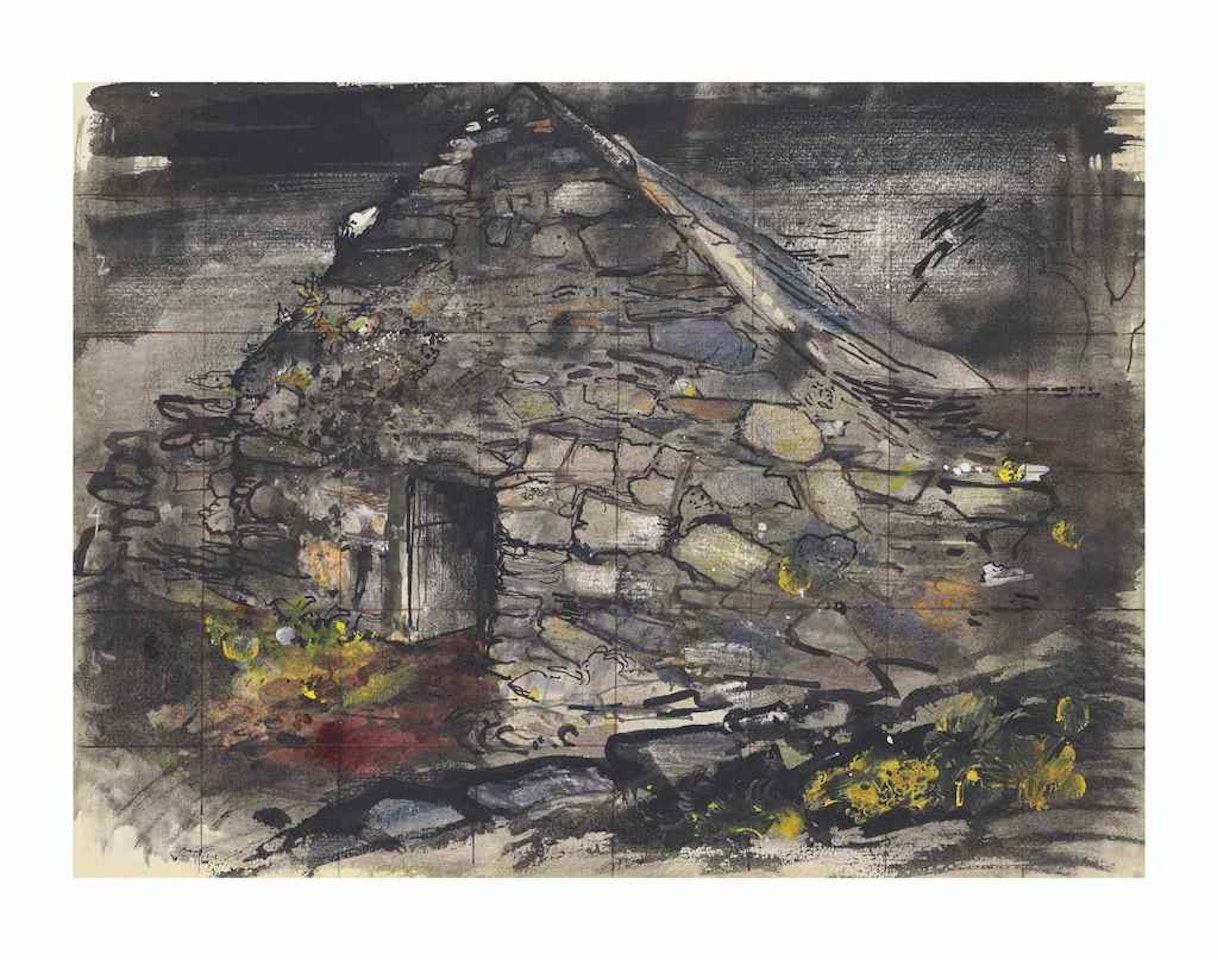 Barn, Cwm Cynfal, Snowdonia by John Piper