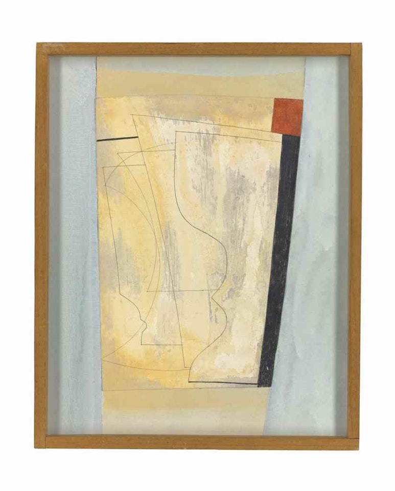 April 1960 (goblets, with red) by Ben Nicholson, O.M.