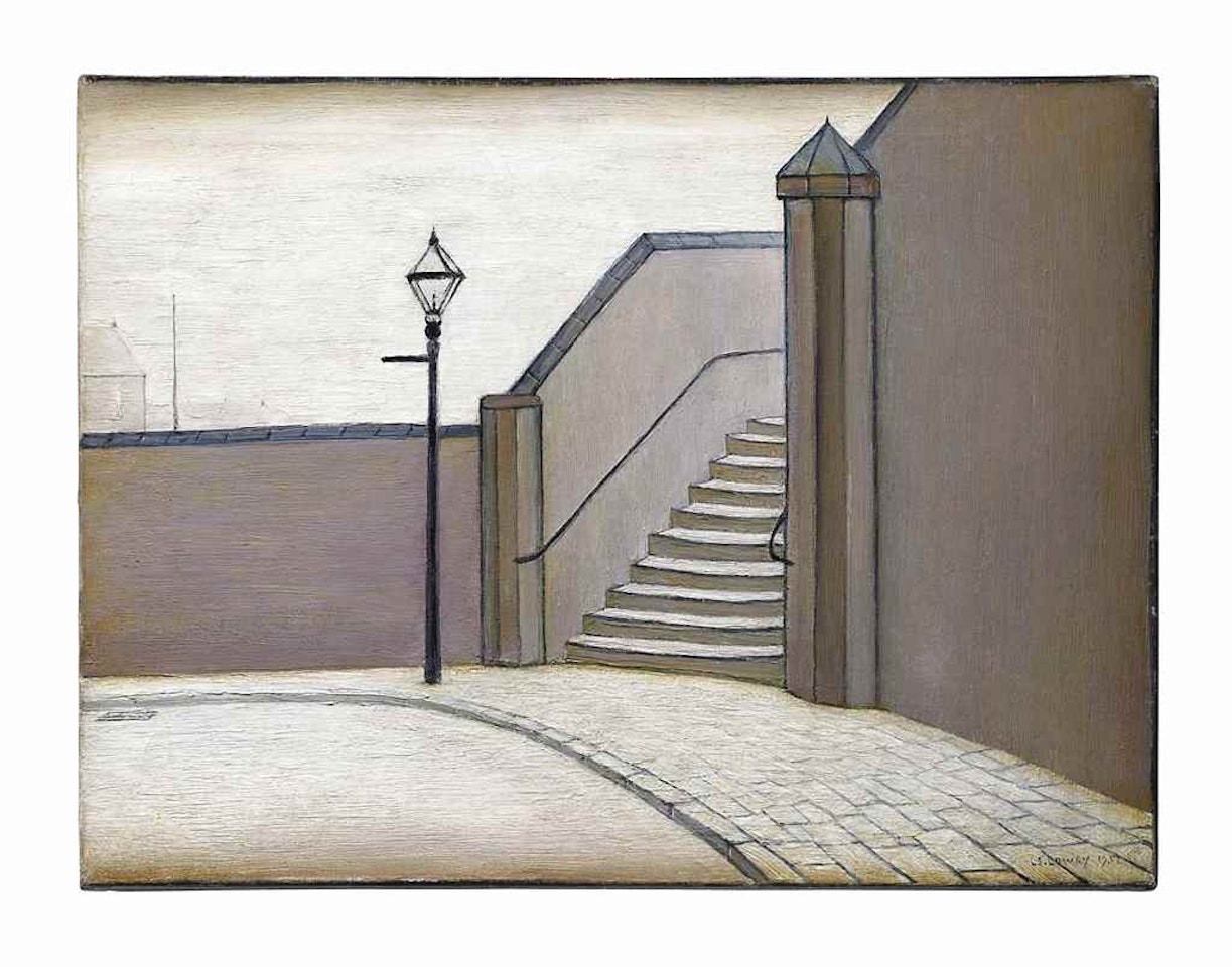 Footbridge in Ancoats by Laurence Stephen Lowry