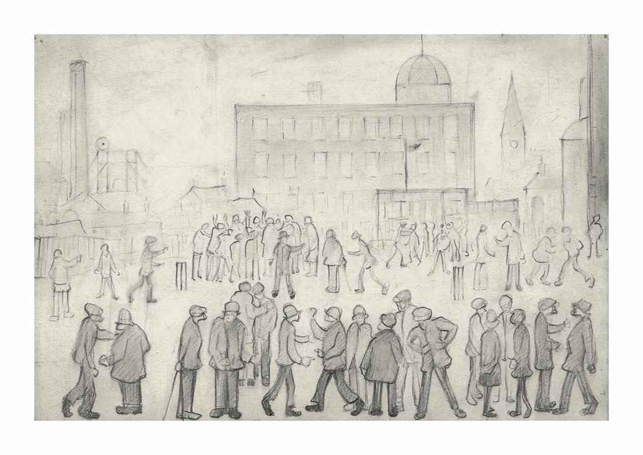The Mill, Lunchtime; a Cricket Match by Laurence Stephen Lowry