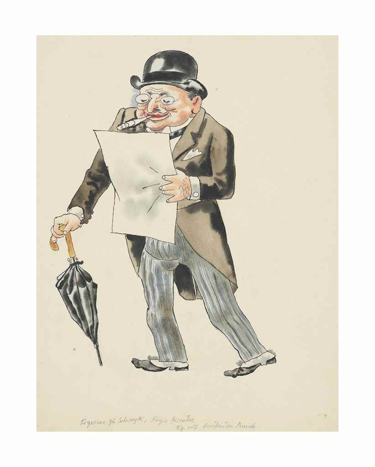 Kaufmann, Figurine zum Laufenden Band by George Grosz