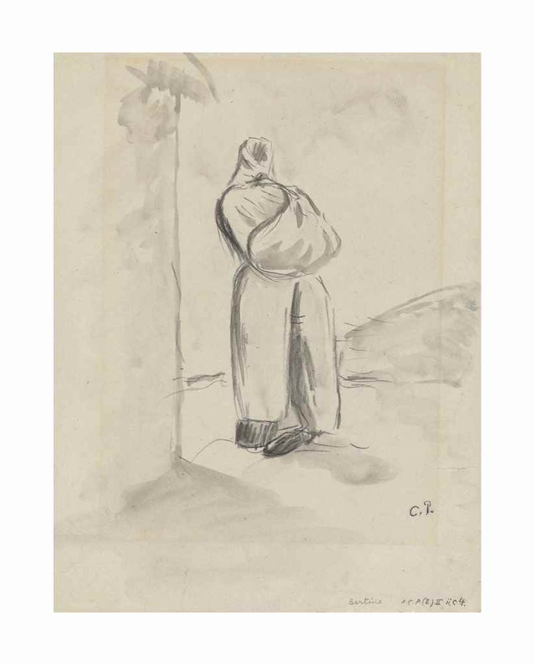 Femme au baluchon by Camille Pissarro