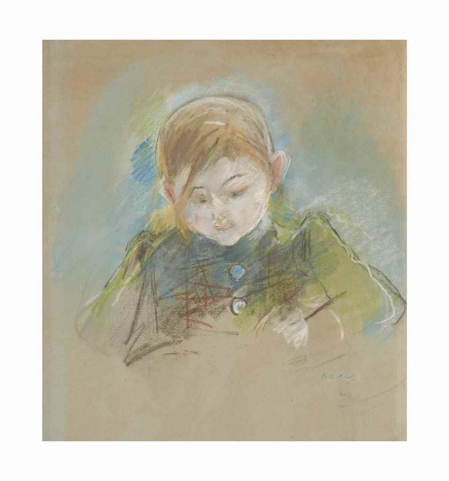 Fillette écrivant (Julie Manet) by Berthe Morisot