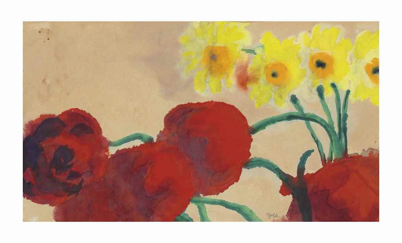 Mohn und Narzissen by Emil Nolde