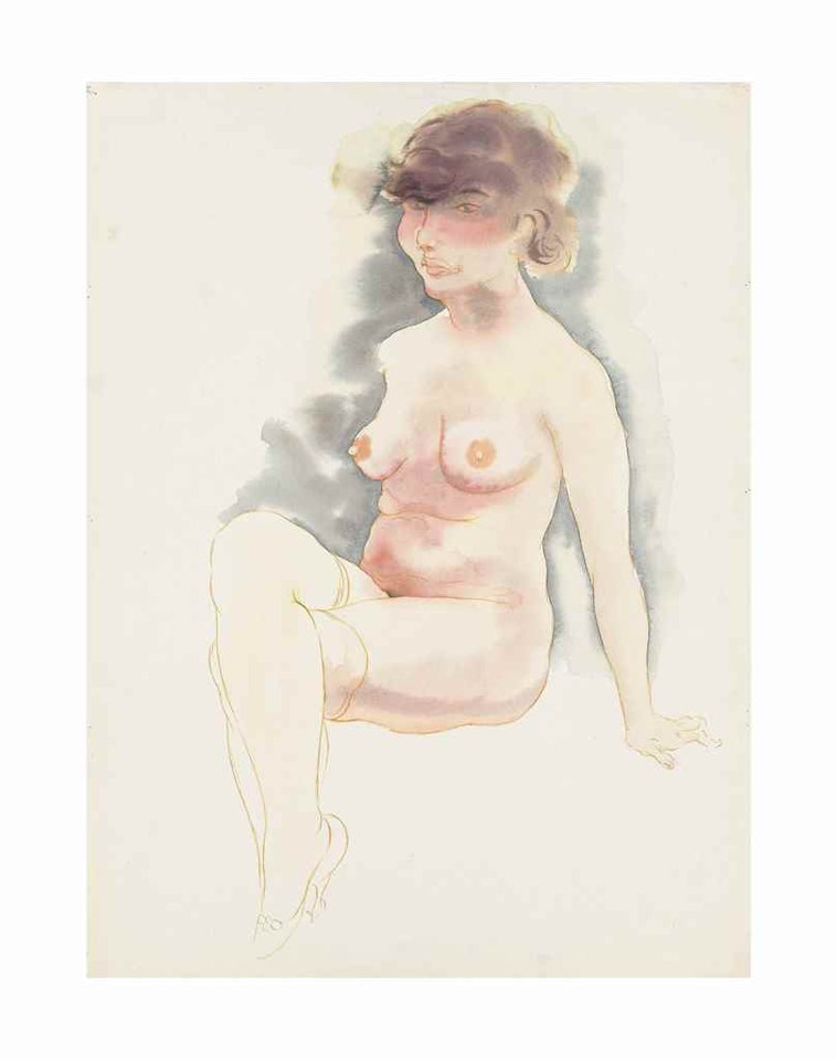 Sitzender Akt by George Grosz