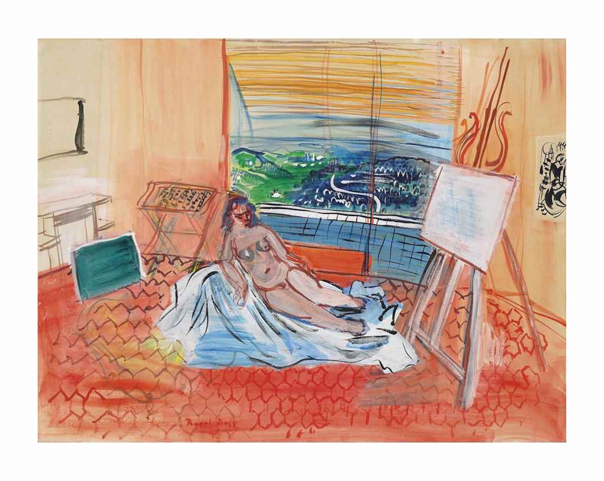 Nu dans l'atelier de Vence by Raoul Dufy