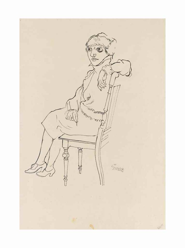 Sitzende Junges Mädchen by George Grosz