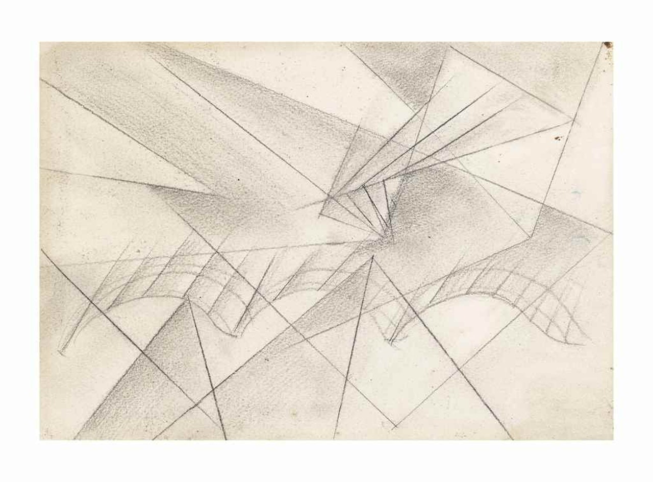 Studio per Bambina che corre sul balcone by Giacomo Balla