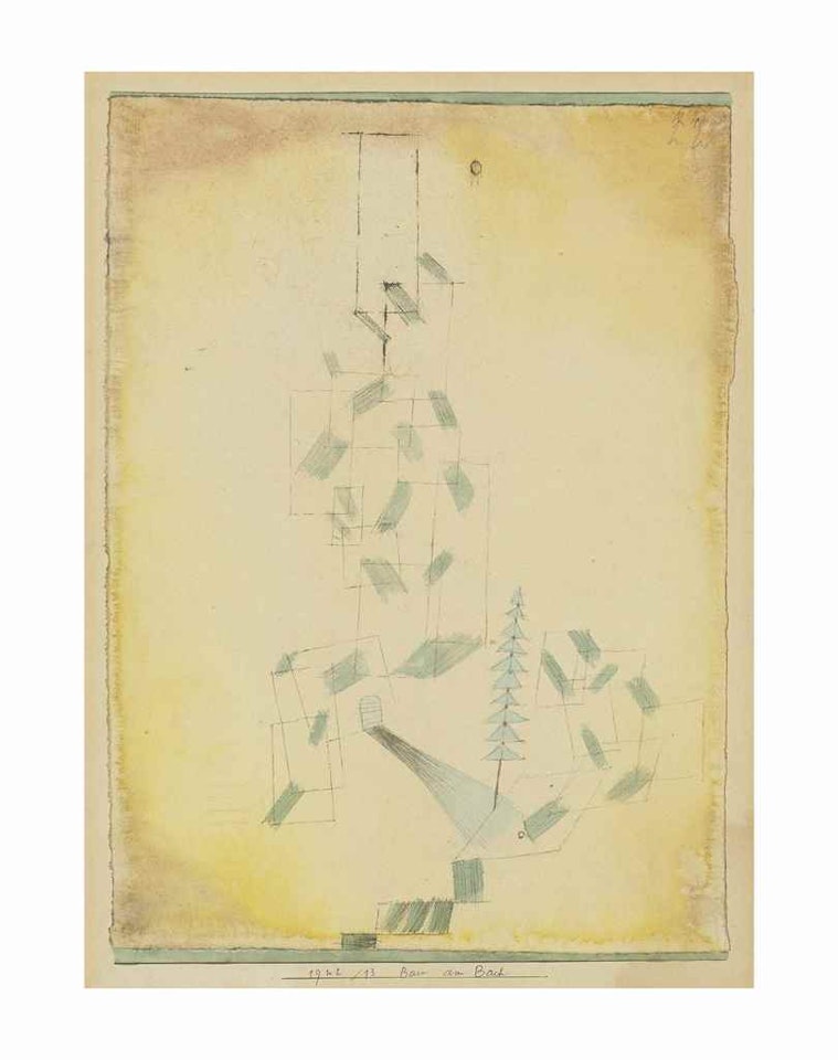 Baum am Bach (Construction by the Brook) by Paul Klee