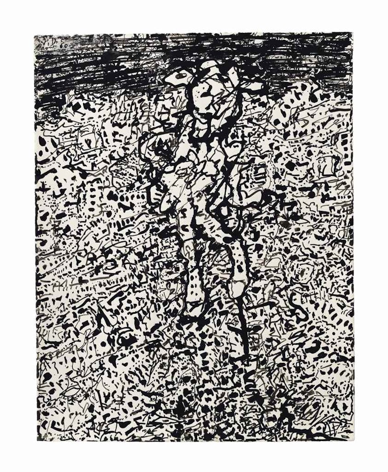 Personnage dans un paysage by Jean Dubuffet