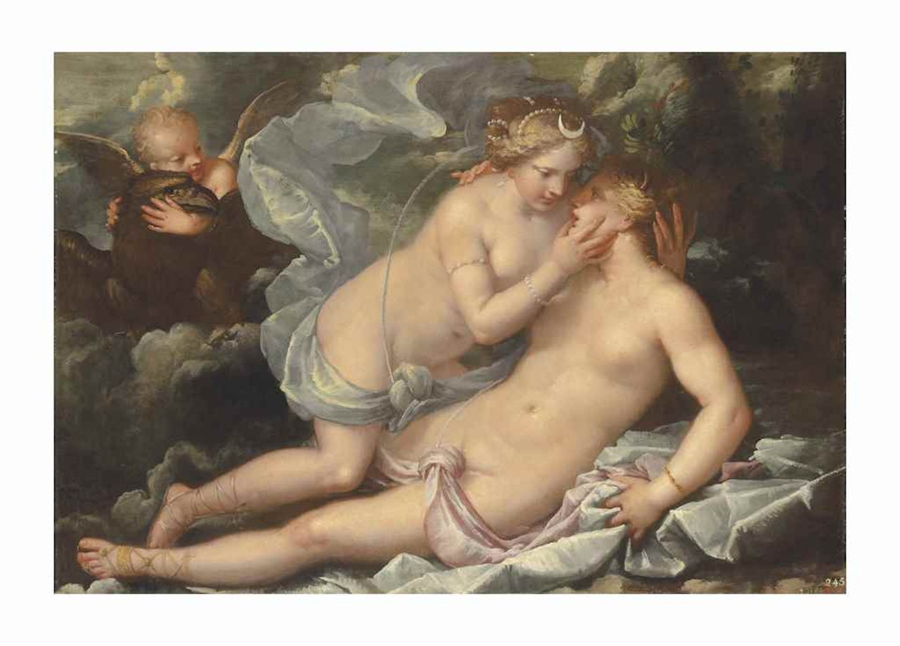 Jupiter in the guise of Diana and the nymph Callisto by Pietro Liberi