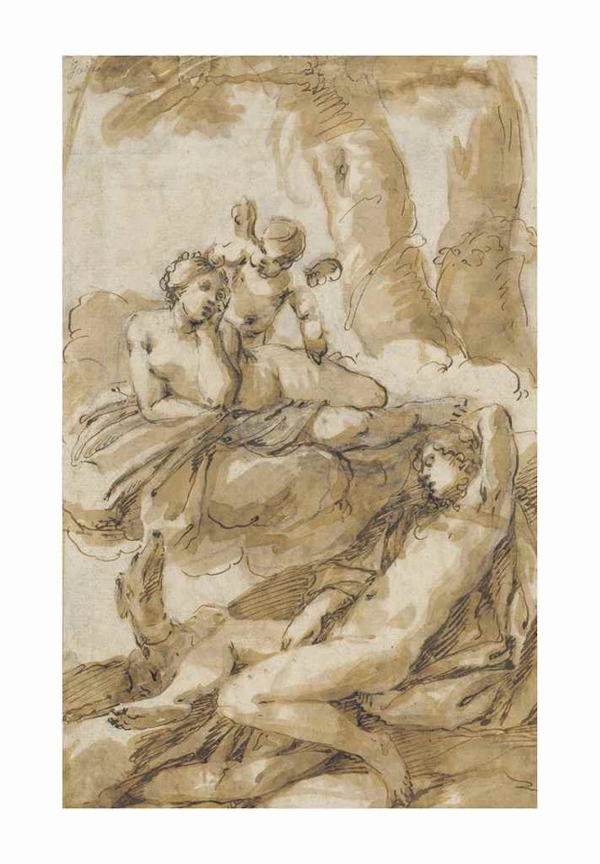 Selene finding the sleeping Endymion by Gaspare Diziani