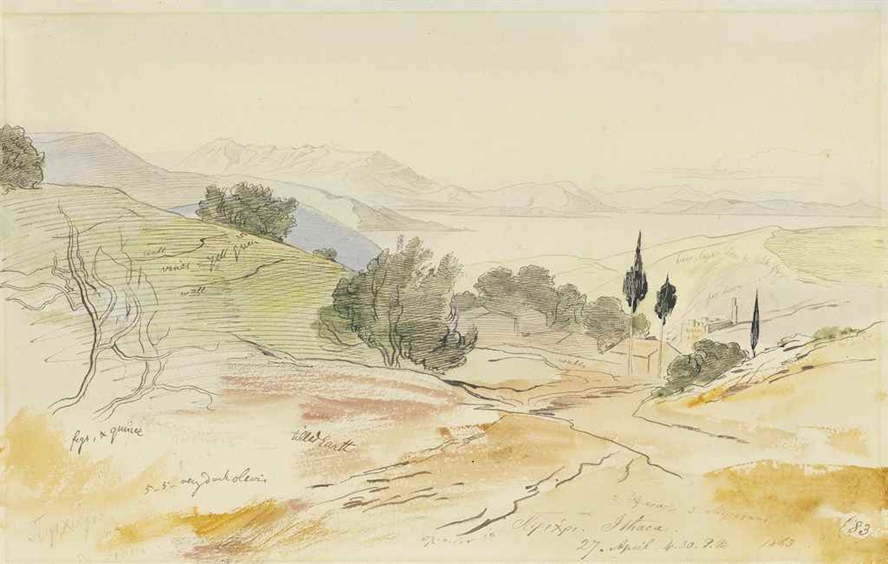 View of Ithaca by Edward Lear