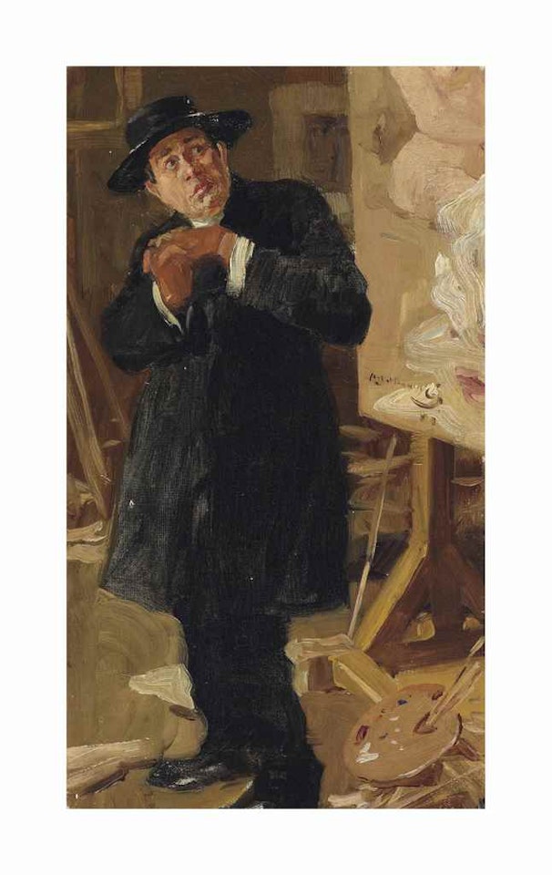 The embarrassed cleric by Alfred James Munnings