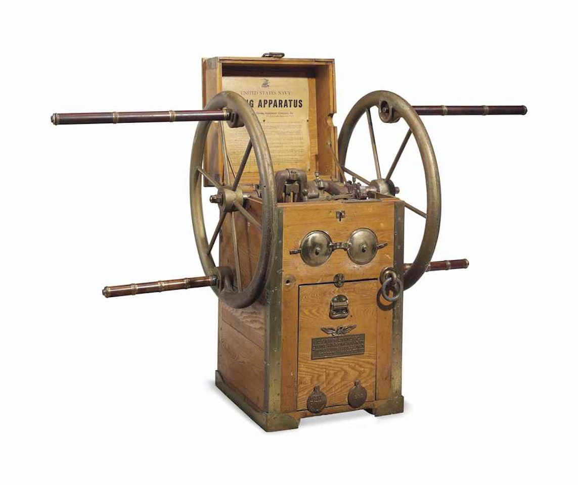 A U.S. NAVY STANDARD DIVING AIR PUMP MARK III by Anonymous