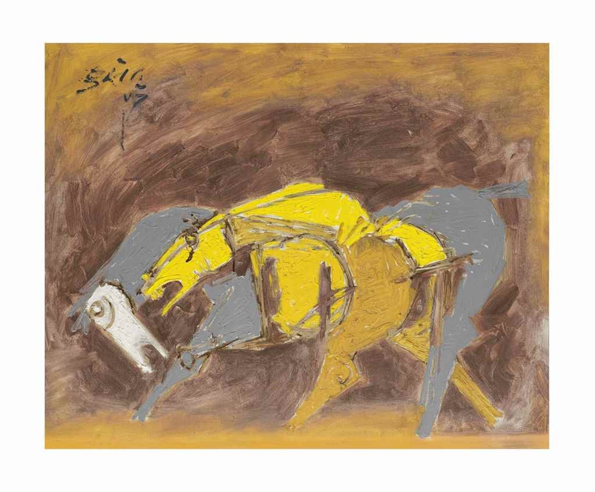 Untitled (Horses) by M.F. Husain