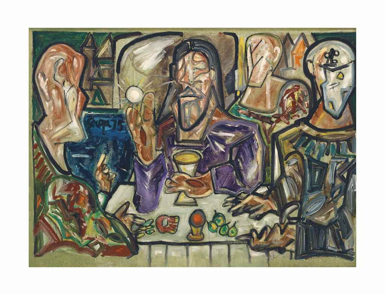 Supper at Emmaus by Francis Newton Souza
