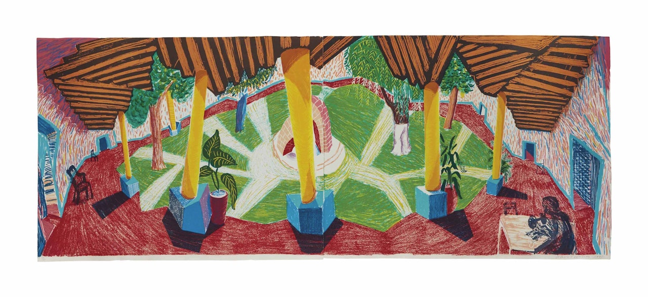 Hotel Acatlán: Two Weeks Later, from: The Moving Focus Series by David Hockney