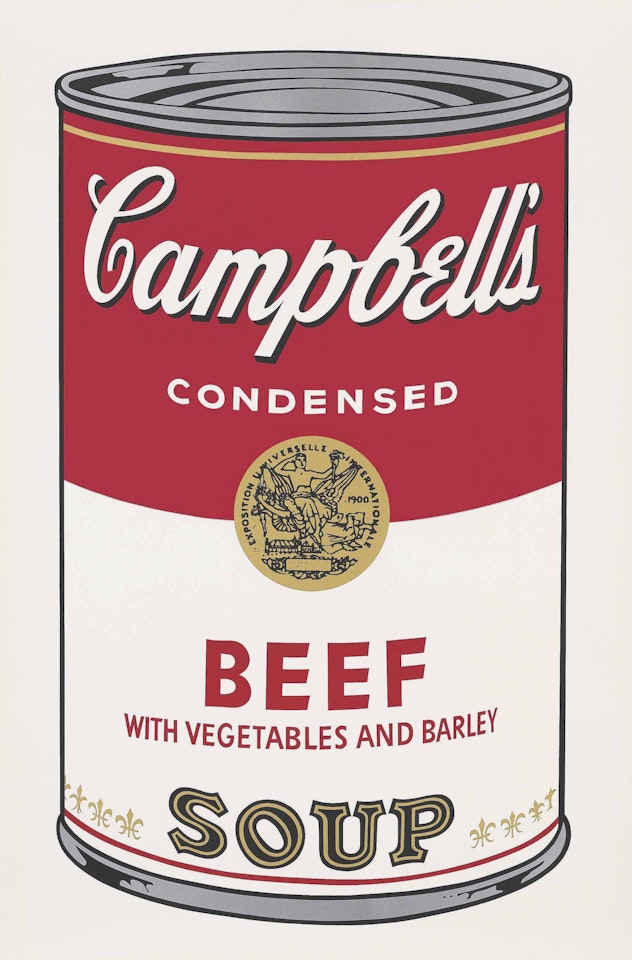 Beef with Vegetables and Barley, from: Campbell's Soup I by Andy Warhol