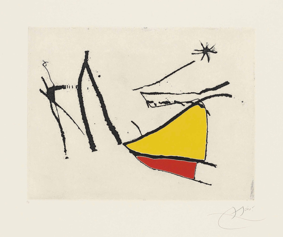 Plate 28 from: Càntic del Sol by Joan Miró