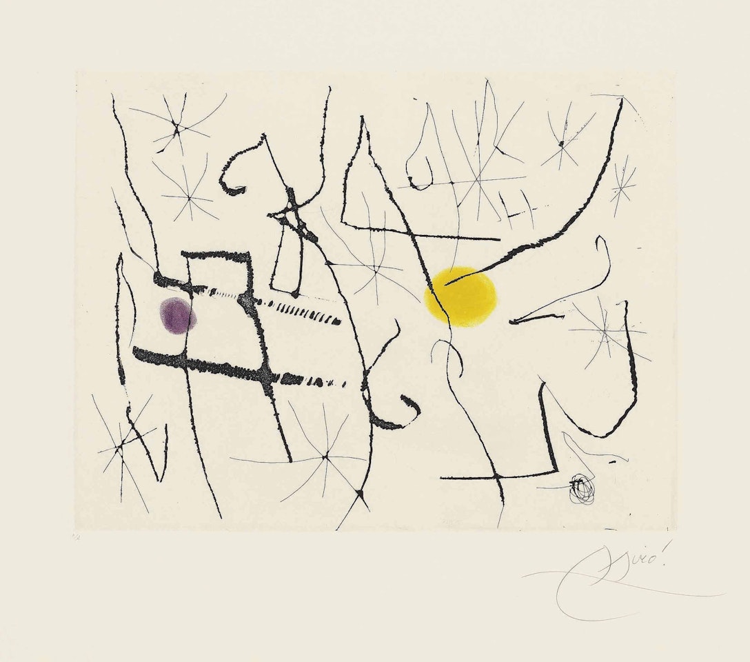 Plate 11 from: Càntic del Sol by Joan Miró