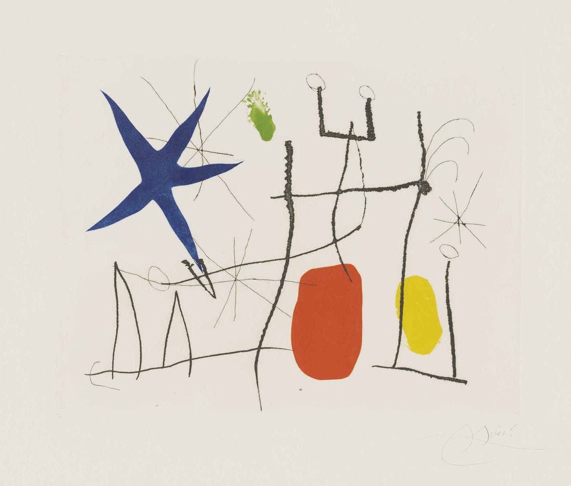 Plate 9 from: Càntic del Sol by Joan Miró