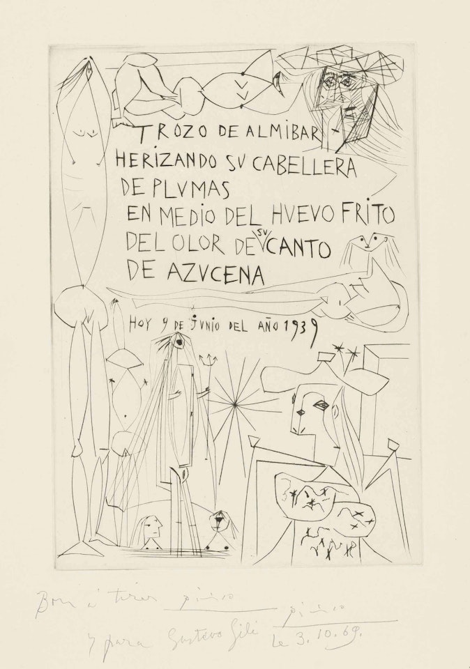 Frontispiece, from: El Entierro del Conde de Orgaz by Pablo Picasso