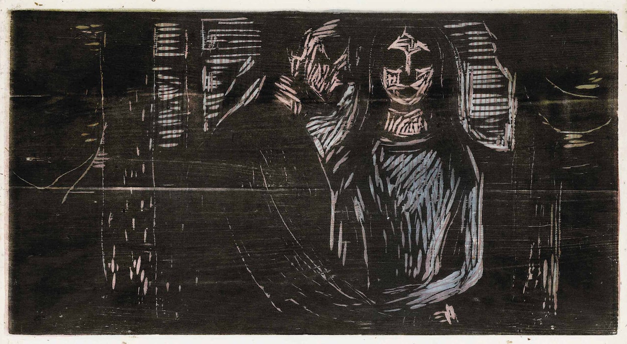 Young Couple in a Spruce Forest by Edvard Munch