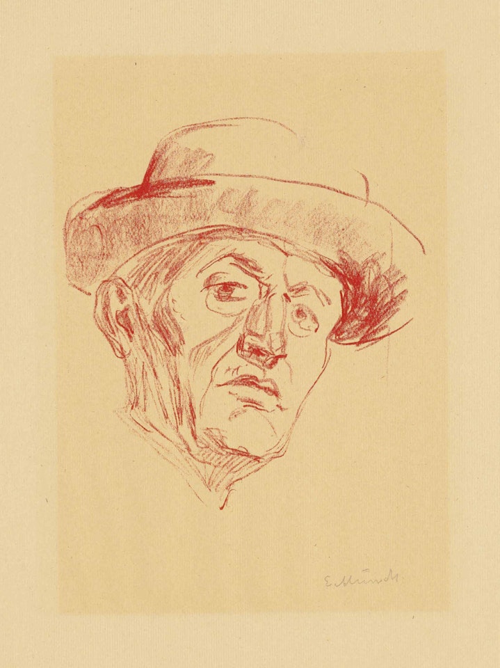 Self-Portrait with Hat I by Edvard Munch