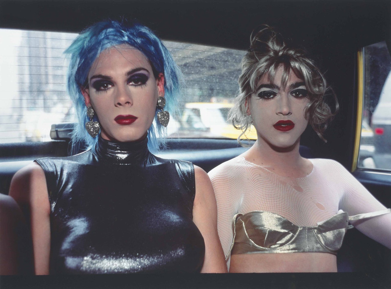 Misty and Jimmy-Paulette in a taxi, New York City by Nan Goldin