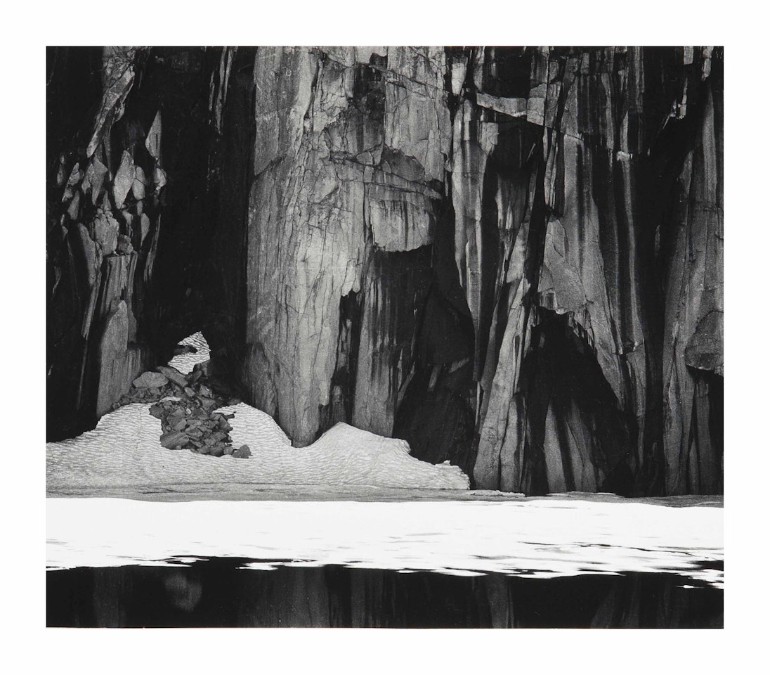 Frozen Lake and Cliffs, Kaweah Gap, Sierra Nevada, California by Ansel Adams