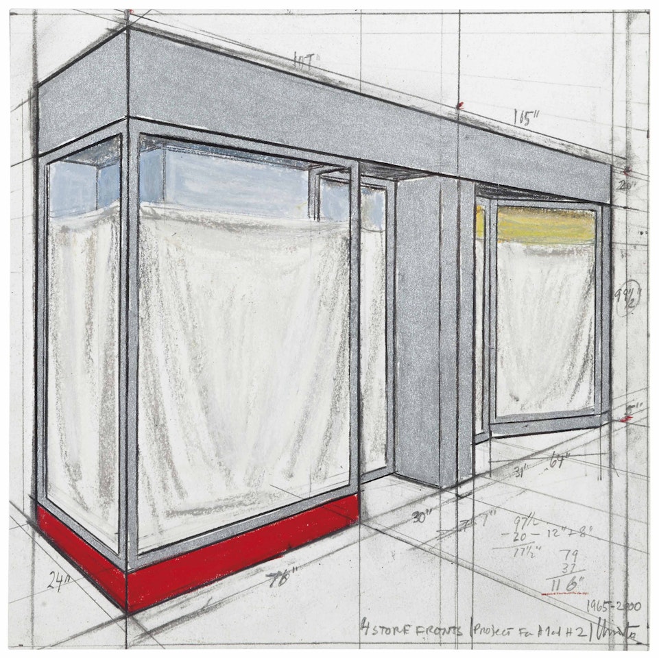 4 Store Fronts (Project for H1 and H2) by Christo