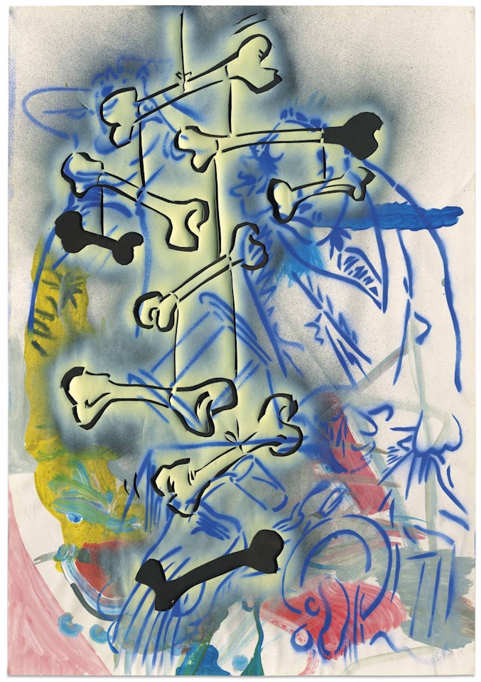 Ohne Titel (Knochen) (Untitled (Bones)) by Sigmar Polke