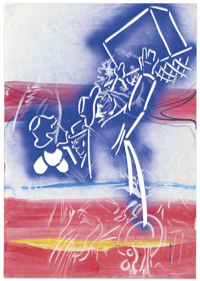 Ohne Titel (Gepäcknetz) (Untitled (Luggage Rack)) by Sigmar Polke