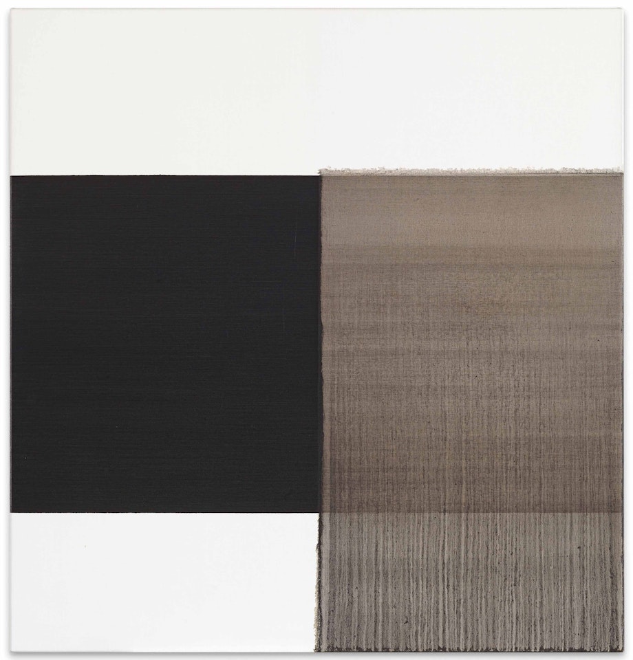 Exposed Painting Charcoal Black / Asphalt by Callum Innes
