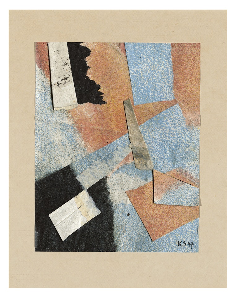 Ohne Titel (Mit schwarzen Flecken) by Kurt Schwitters