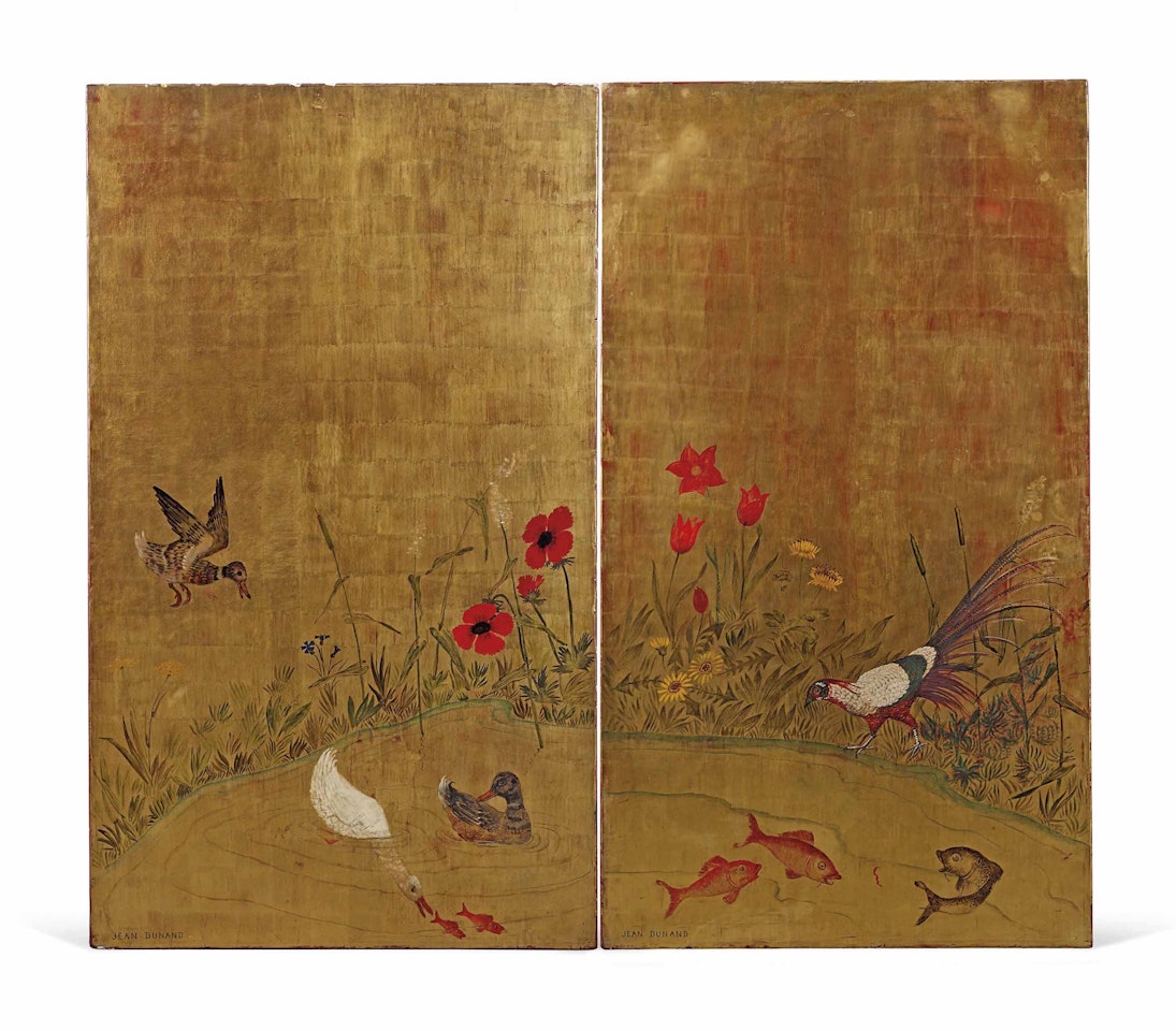 TWO PANELS by Jean Dunand