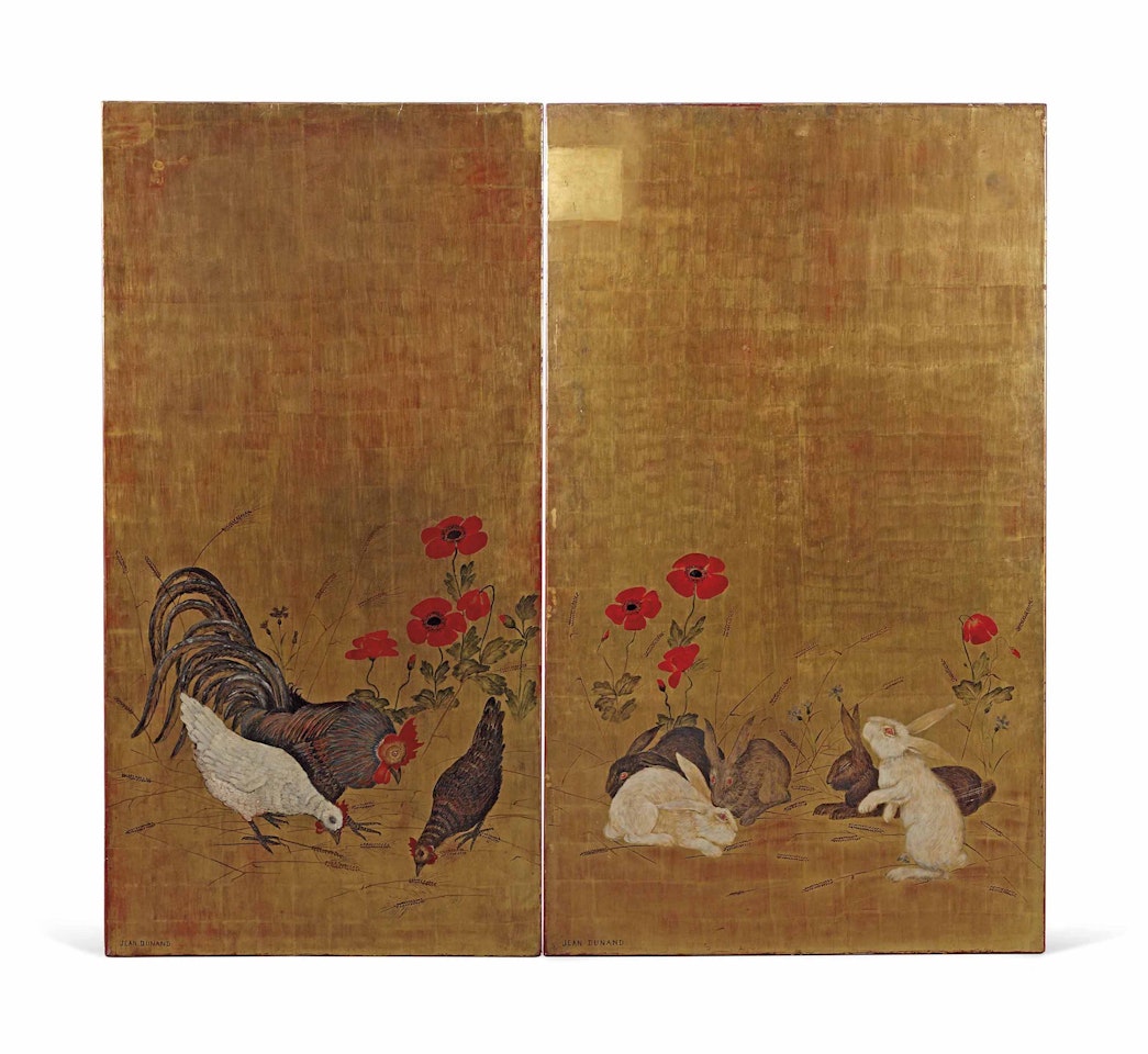 TWO PANELS by Jean Dunand