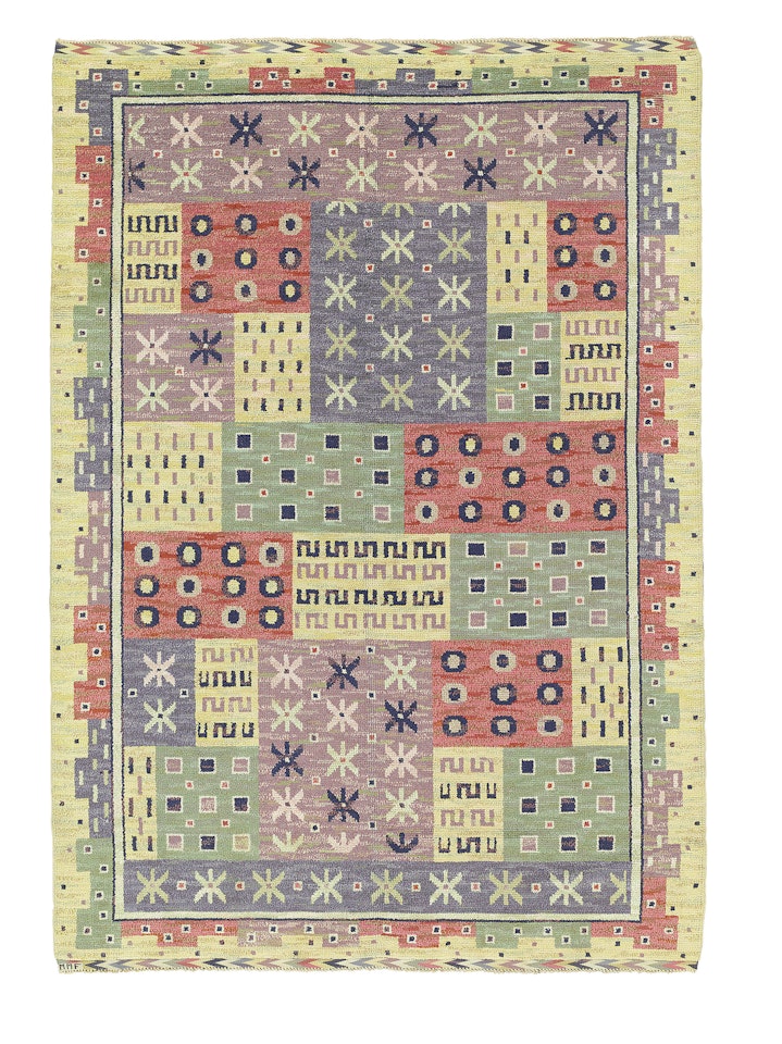 A NEAR PAIR OF 'ÄNGARNA' CARPETS by Märta Maas-Fjetterström