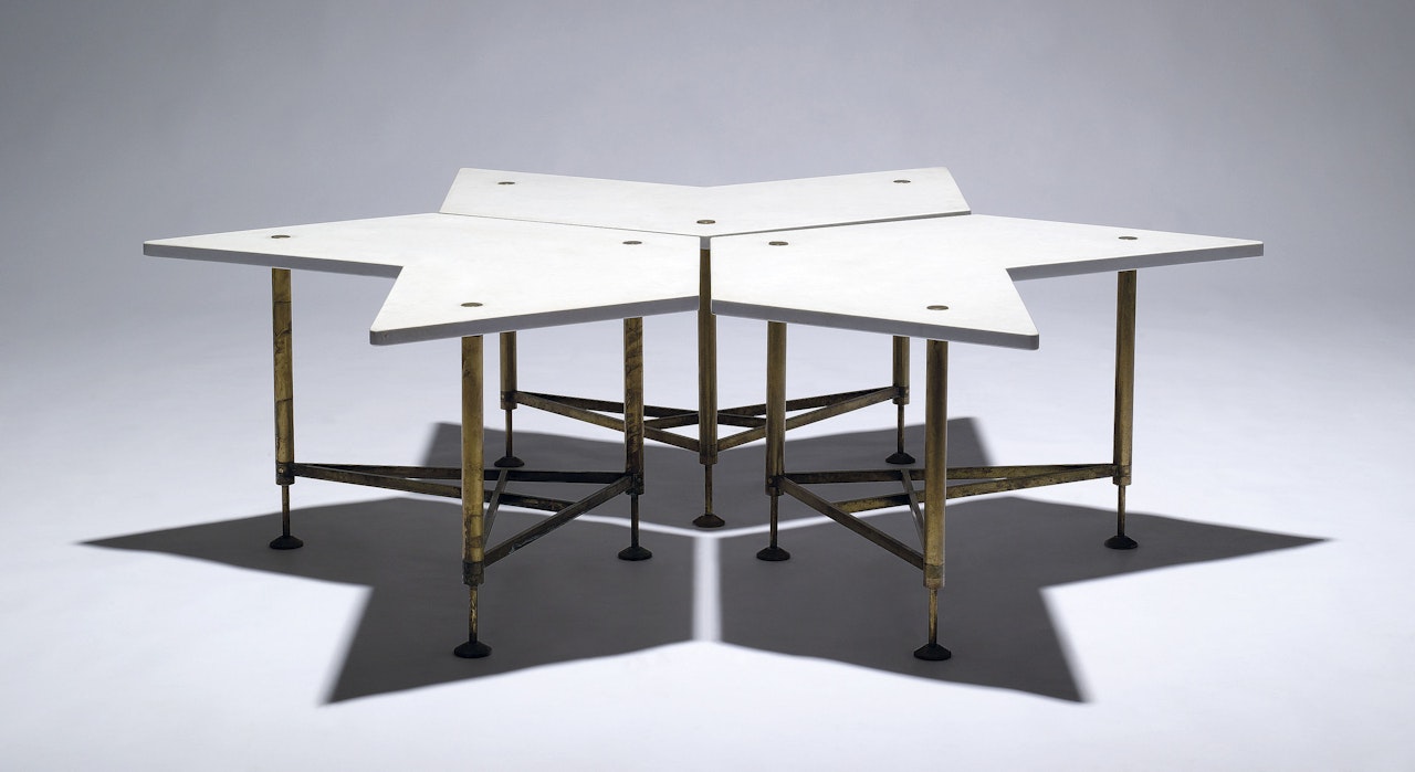 A RARE SET OF THREE MODULAR COFFEE TABLES by Gio Ponti