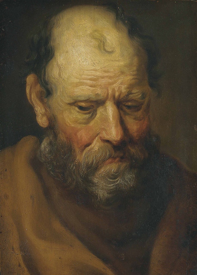 Head of a saint by Flemish School