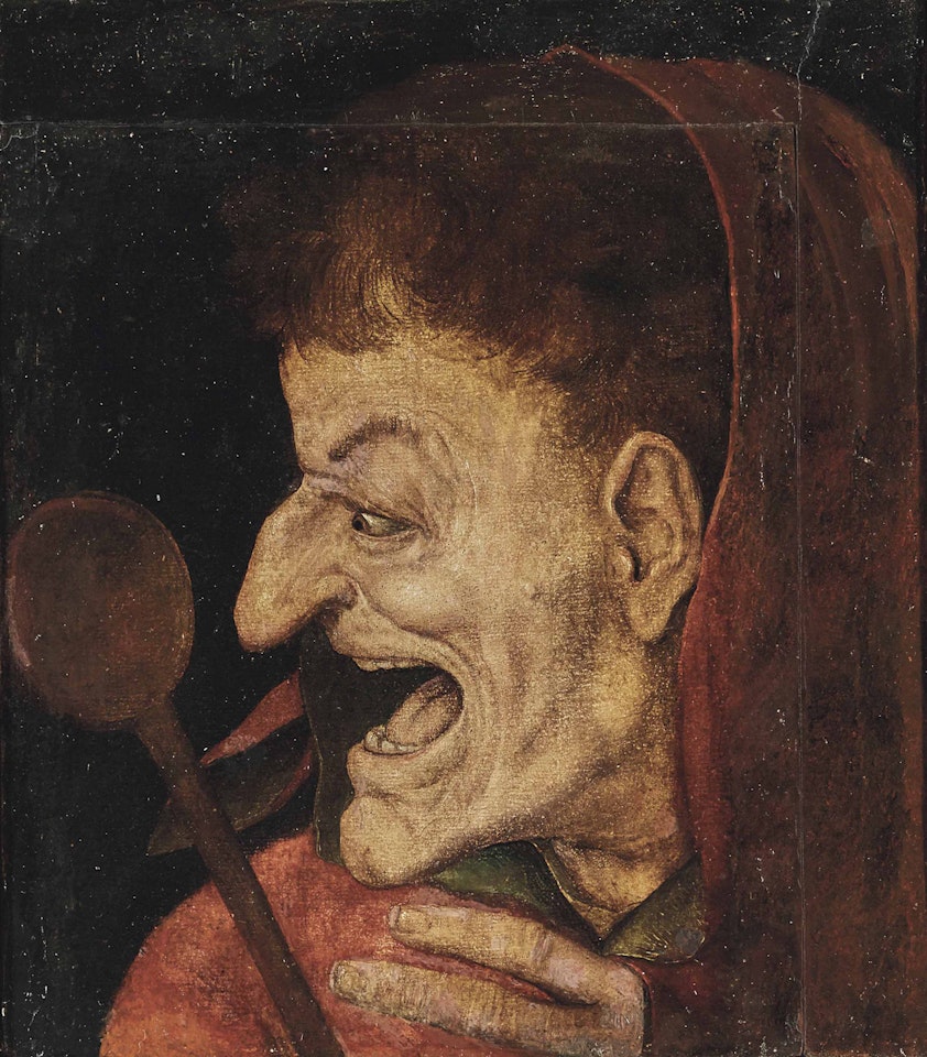 An allegory of gluttony by Flemish School
