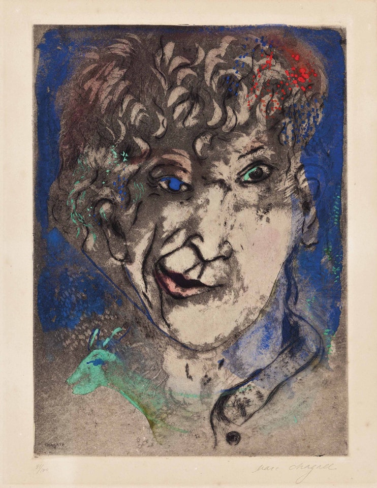 Self Portrait with Grimace by Marc Chagall