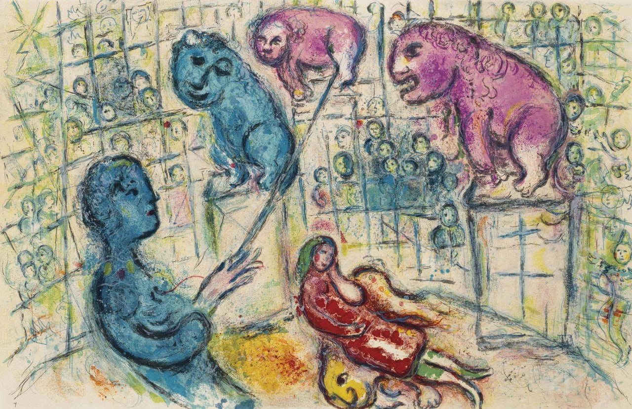Cirque: one plate by Marc Chagall
