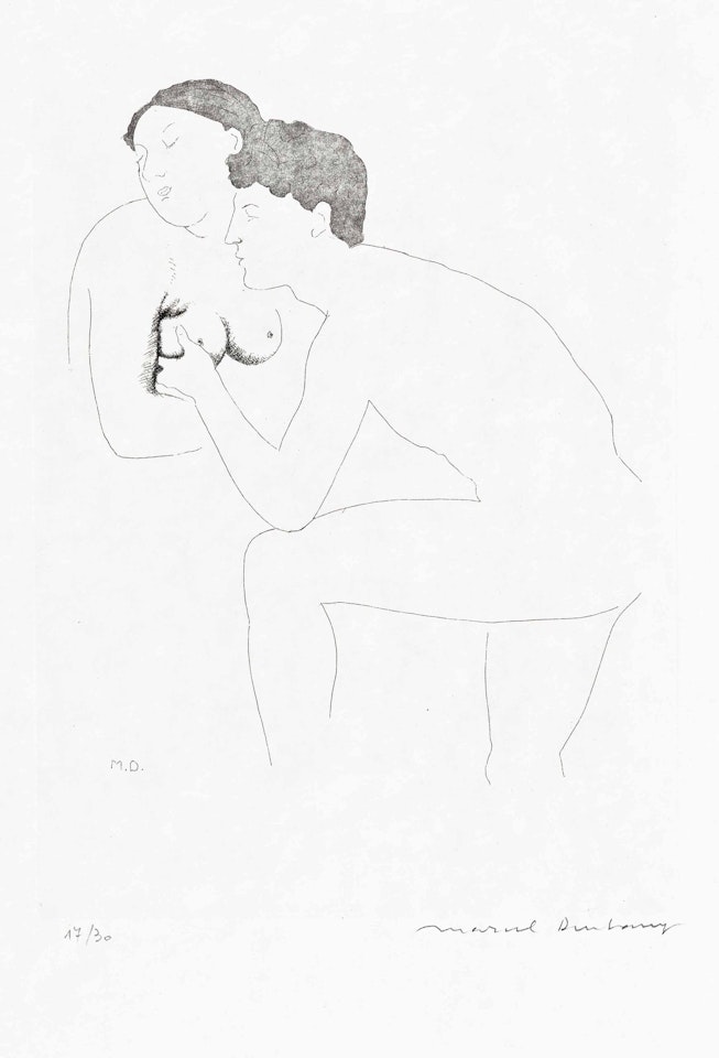 Couple Amoureux (Morceaux choisis d’après Ingres II) by Marcel Duchamp
